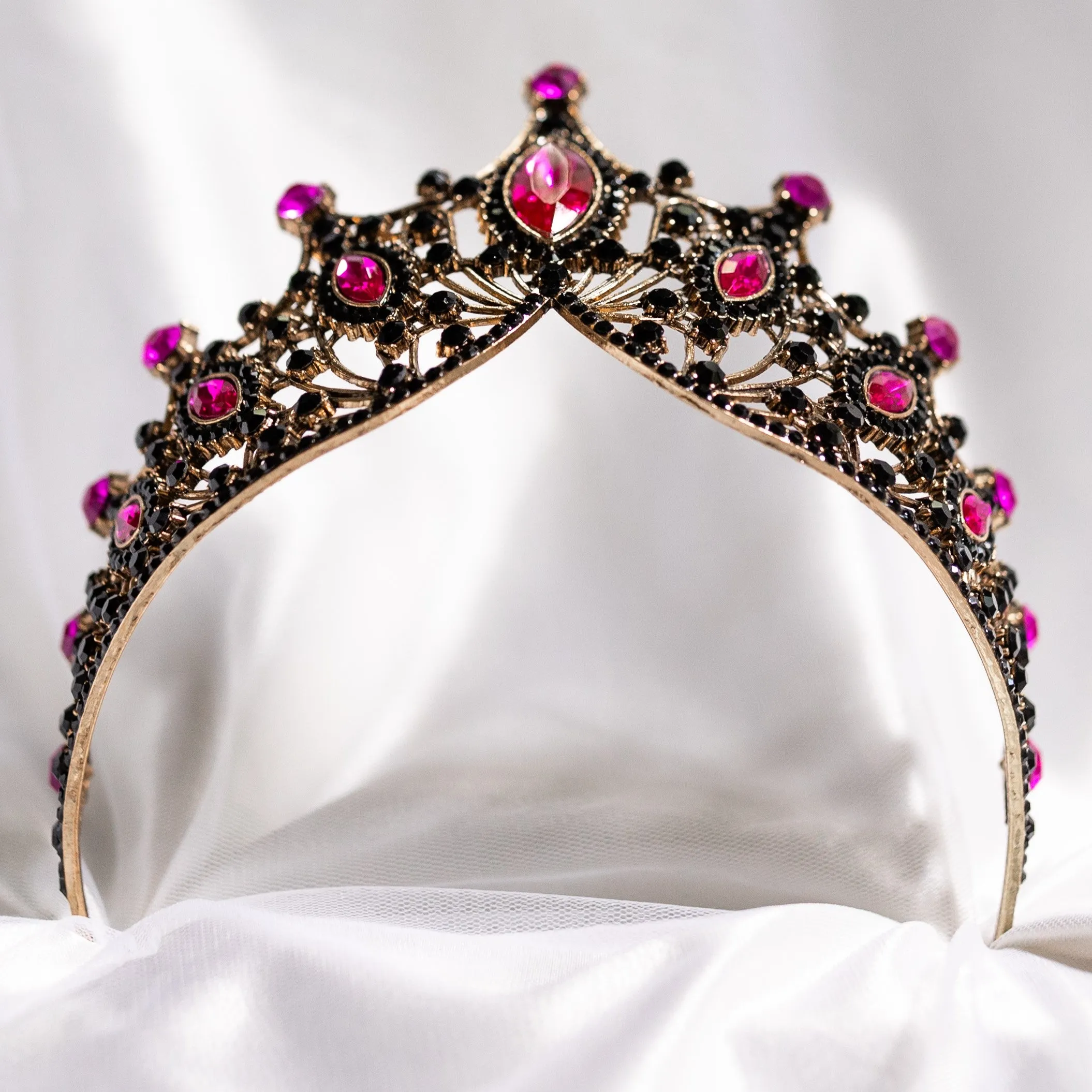 Regina's Tiara in Pink & Antique Gold