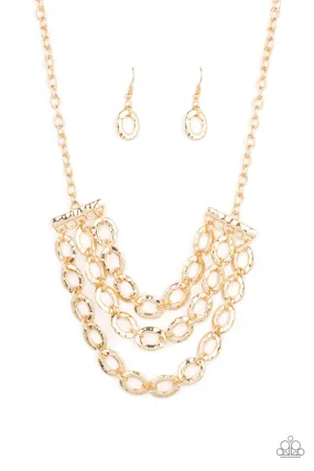 Repeat After Me - Gold Necklace - Paparazzi Accessories