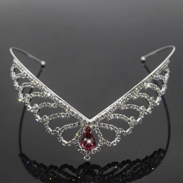 Rhinestone Crystal Princess Tiaras and Crowns Girls Hair Accessories for Birthdays