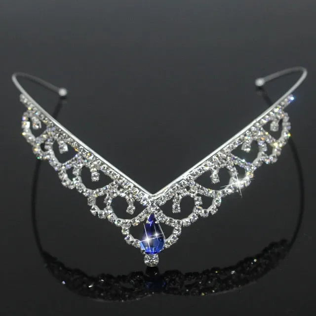 Rhinestone Crystal Princess Tiaras and Crowns Girls Hair Accessories for Birthdays