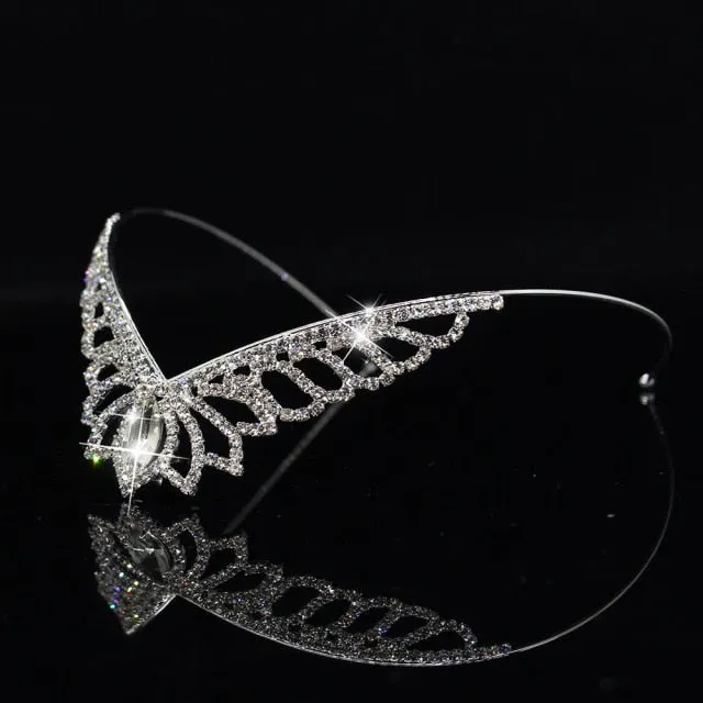 Rhinestone Crystal Princess Tiaras and Crowns Girls Hair Accessories for Birthdays