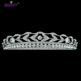 Rhinestone Crystals Bridal Wedding Crown Tiara Hair Jewelry JHA7757