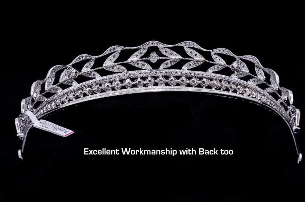 Rhinestone Crystals Bridal Wedding Crown Tiara Hair Jewelry JHA7757