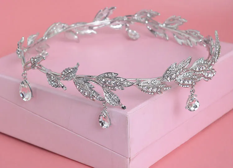 Rhinestone Tiara Crown Headband at Bling Brides Bouquet online bridal store