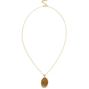 Rishima Druzy Drop Necklace Citrine