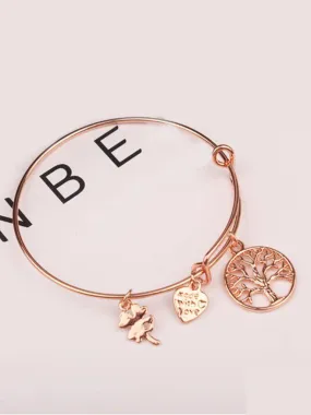 Round Charm Adjustable Bangle