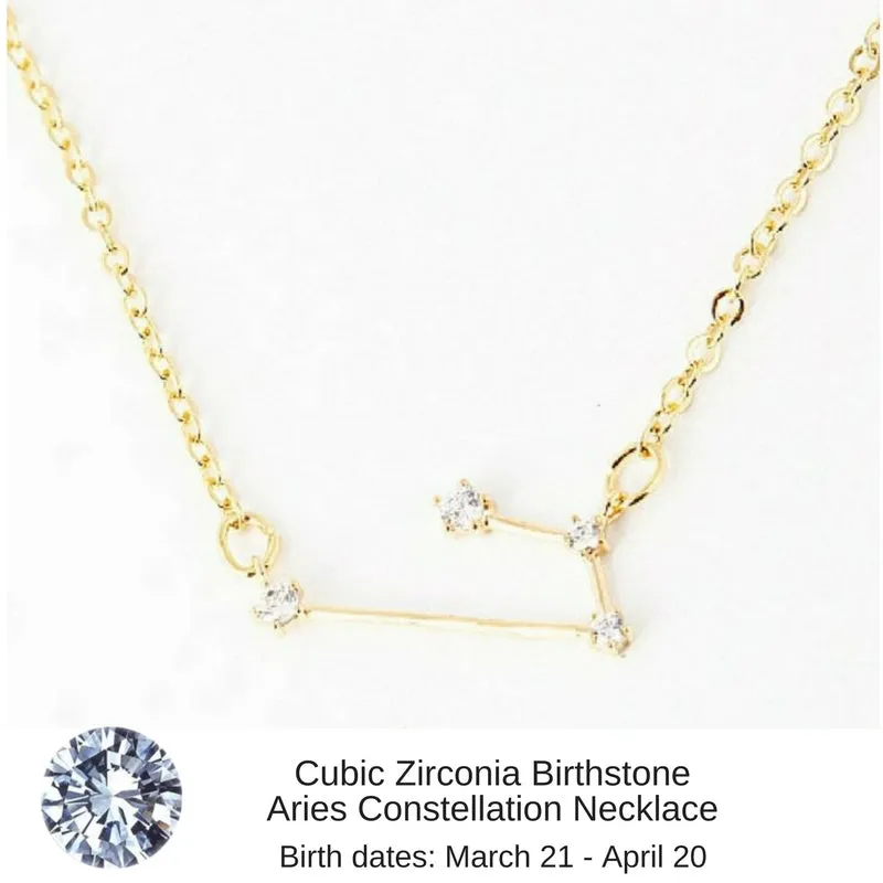 Sagittarius Constellation Zodiac Necklace with Blue Topaz Birthstone - "Star Candy"