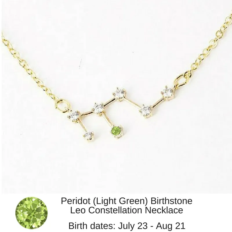 Sagittarius Constellation Zodiac Necklace with Blue Topaz Birthstone - "Star Candy"