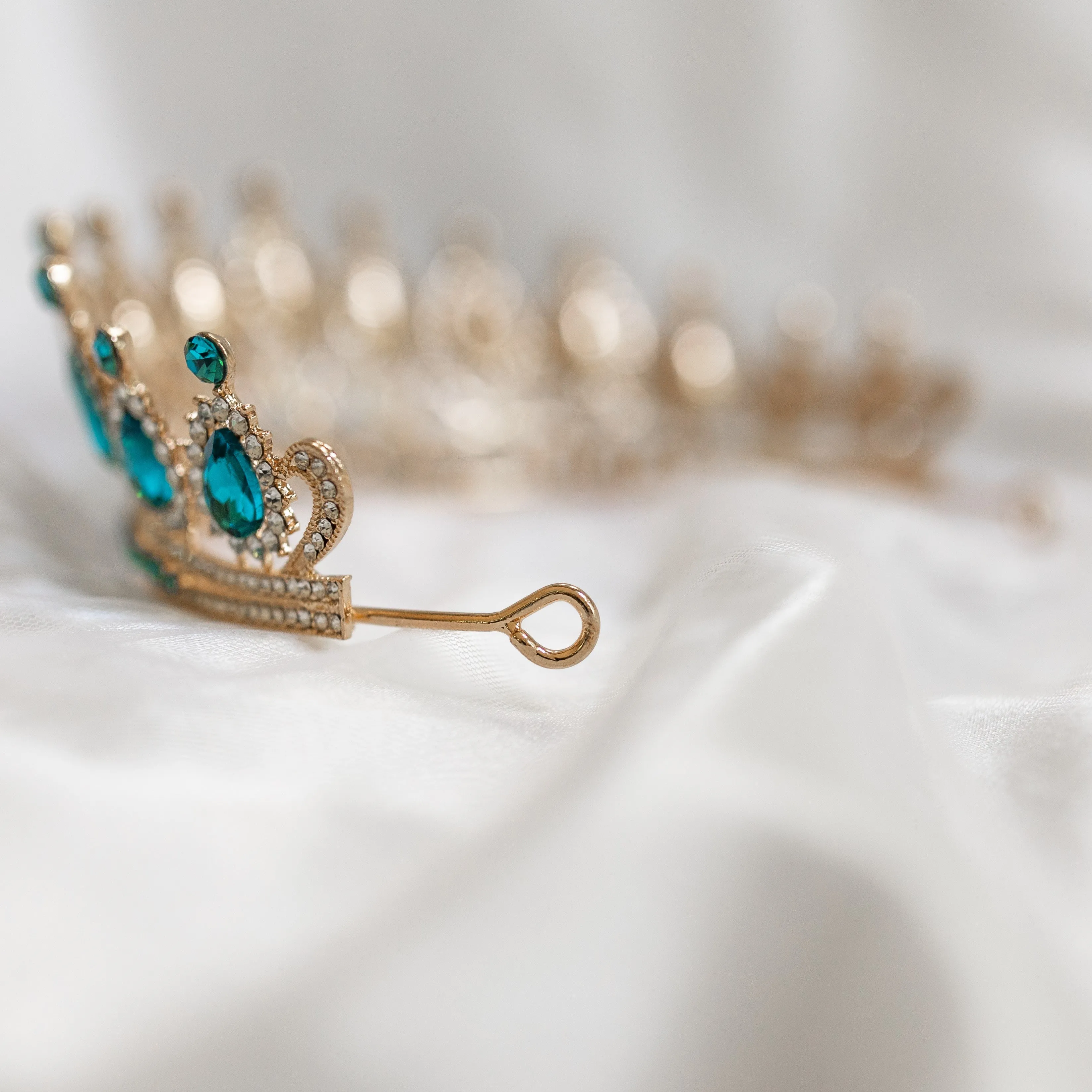 Saya's Tiara in Sky Blue & Gold