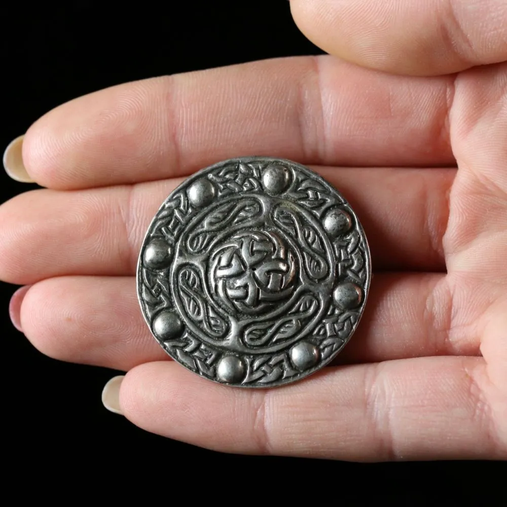 Scottish Silver Celtic Brooch Circa 1940 Iona