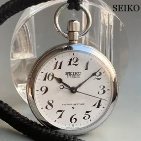 Seiko Antique Pocket Watch 1960s Manual 51mm Vintage 6110a Open Face