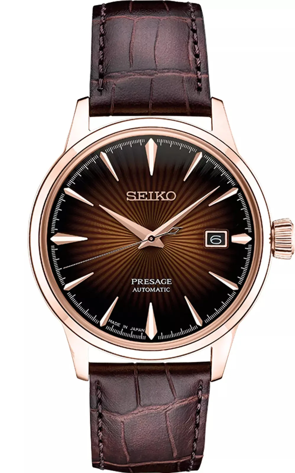 Seiko Presage Automatic 40.5 mm Burgundy Dial Men's Watch (SRPB46)