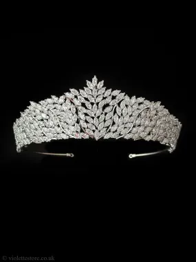 Silver CZ Luxury Tiara