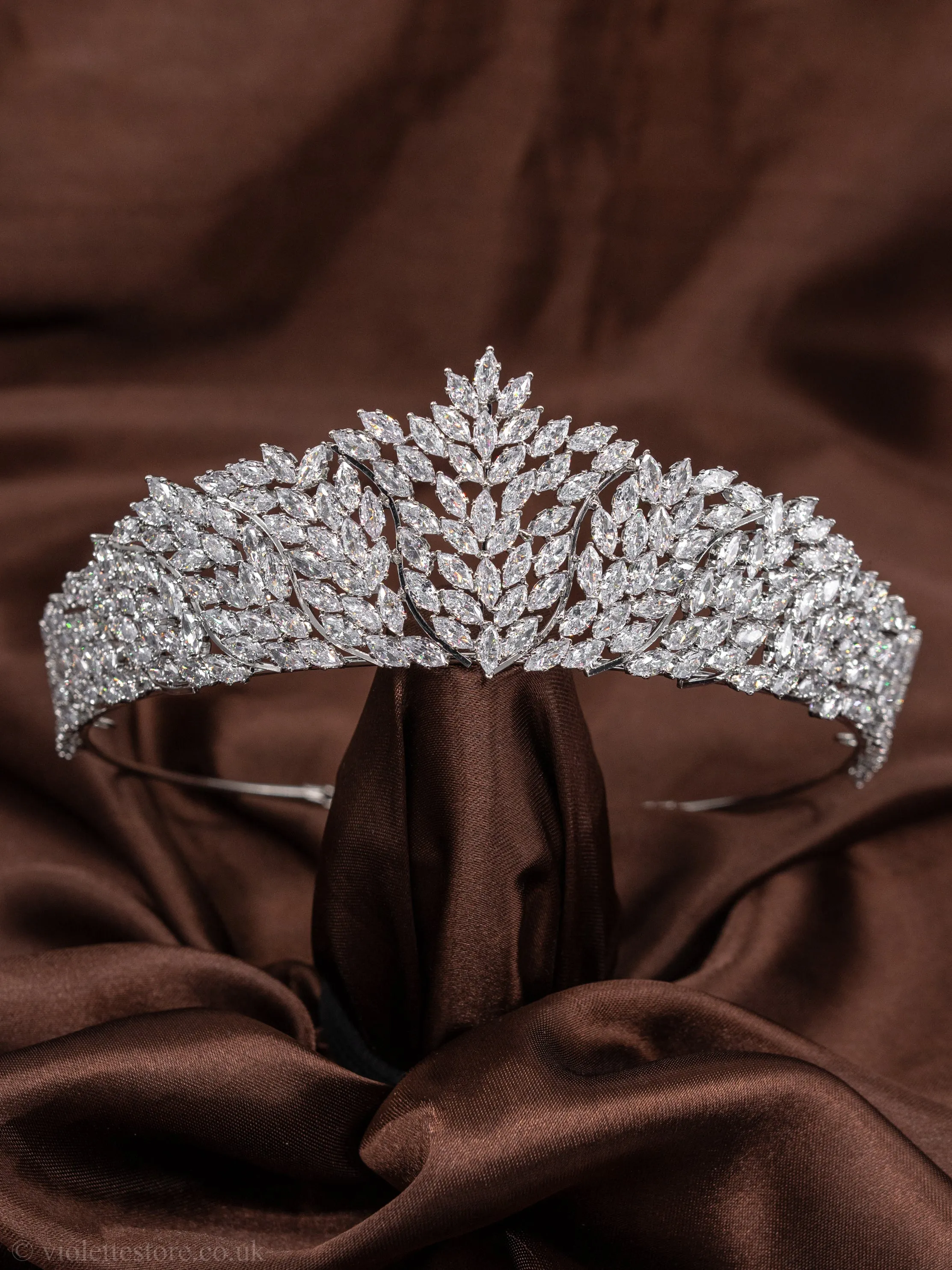 Silver CZ Luxury Tiara