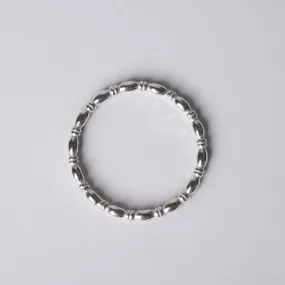 Small Silver Bamboo Rings