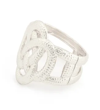 Snake Wrap Cuff in Silver