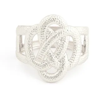 Snake Wrap Cuff in Silver