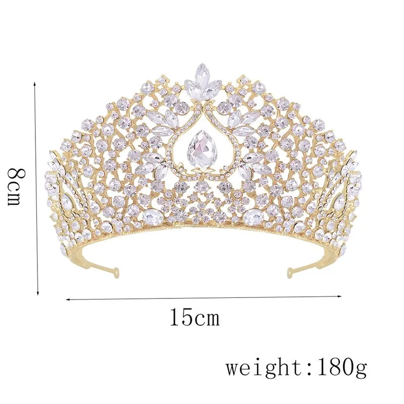 Solitaire Design Cubic Zirconia Tiara - Crown for Bride - Quinceanera or Pageant