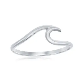 Sterling Silver Wave Design Ring, Size 6 (91926)