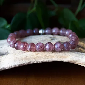 Strawberry Quartz Beaded Stretch Bracelet