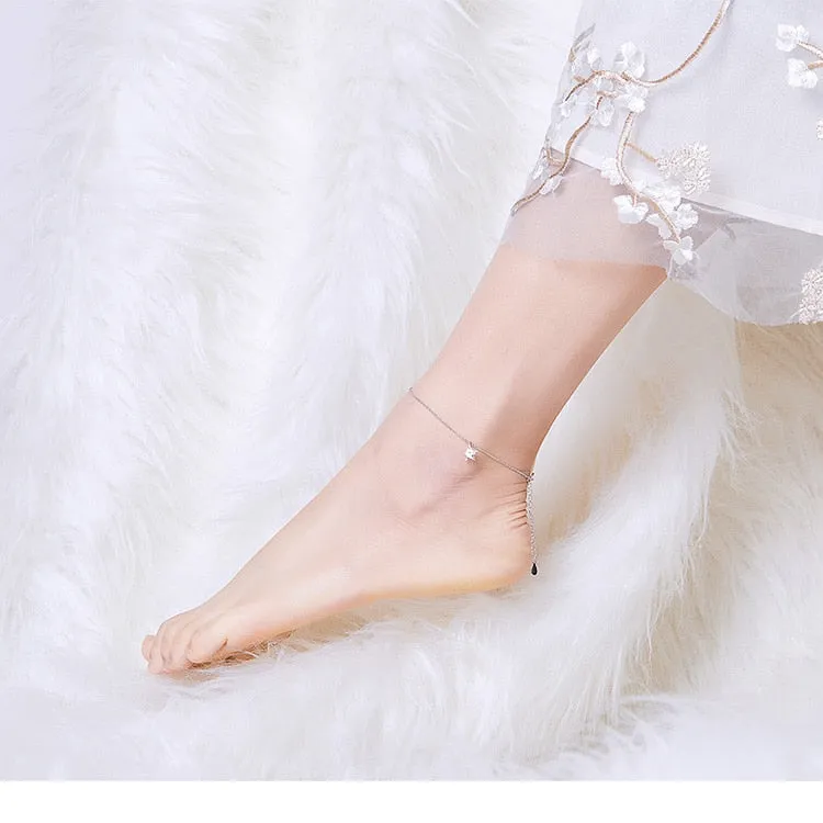 Stylemein - Ultra Thin Sterling Silver Anklet Bracelets