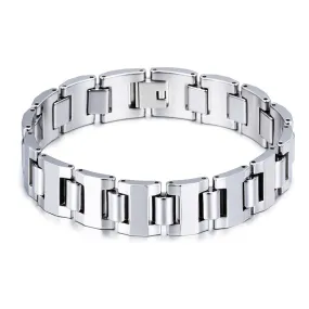 Stylish Tungsten Steel Men's Bracelet - Personalized Retro Jewelry for Fashion-Forward Men