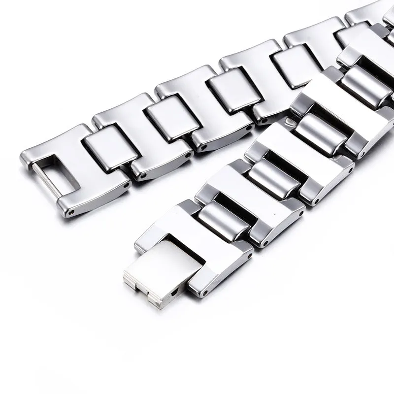 Stylish Tungsten Steel Men's Bracelet - Personalized Retro Jewelry for Fashion-Forward Men