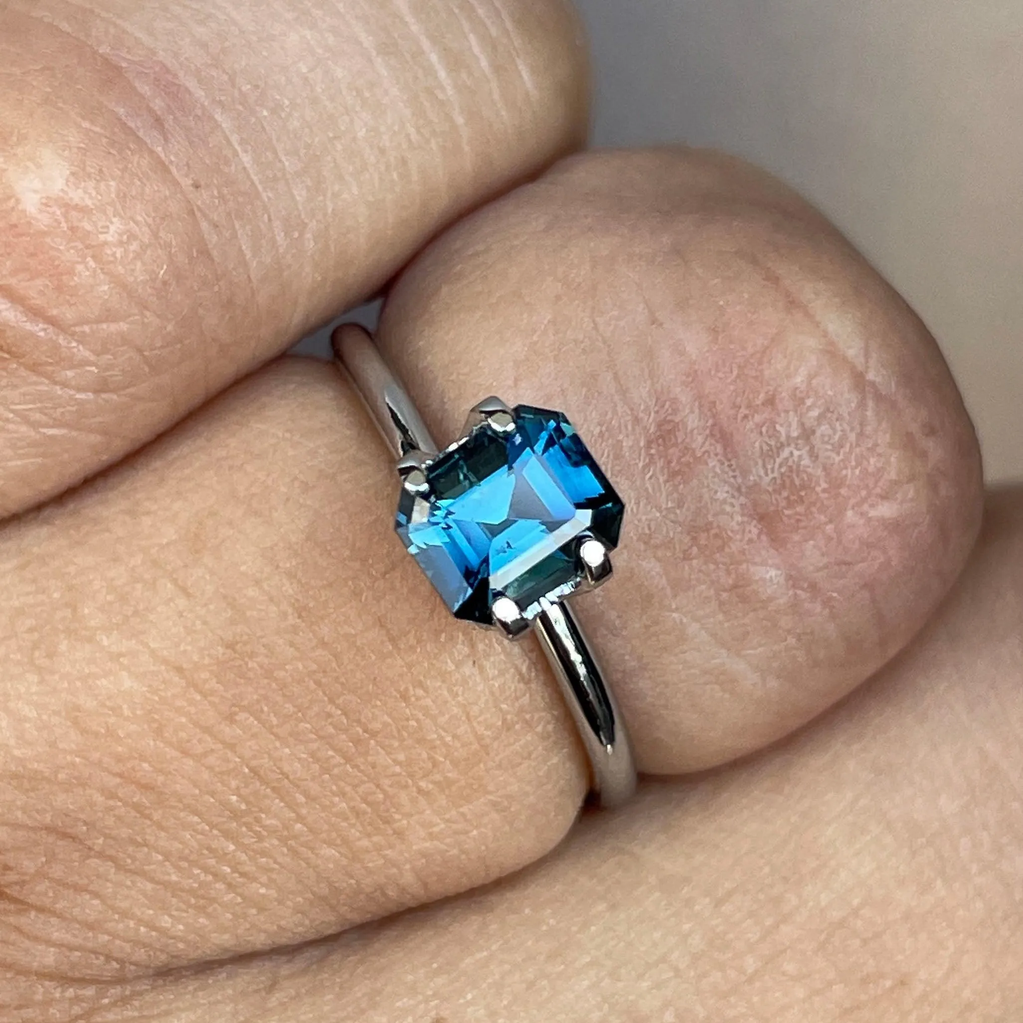 Teal Blue Green Sapphire 1.54 Ct, Natural Blue Green Sapphire Ring, Teal Sapphire Engagement Ring, bespoke Ring, For Custom ring Loose gem