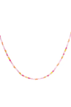 The Edit - Pink Rainbow Beaded Necklace