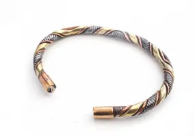 Three Metal Twisted Bracelet