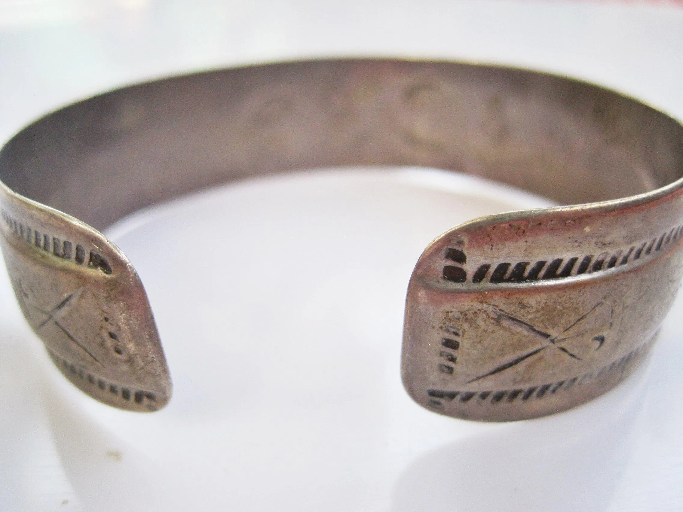 Vintage Thin Berber Silver Cuff or Bracelet