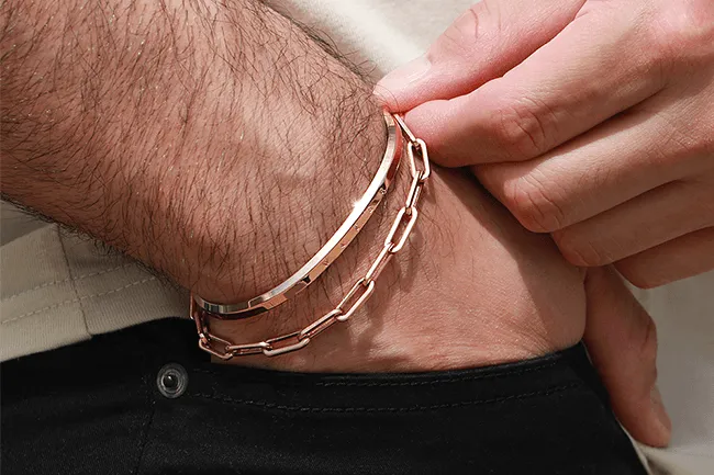 Water Cuff Bracelet Panama Pack Rose Gold