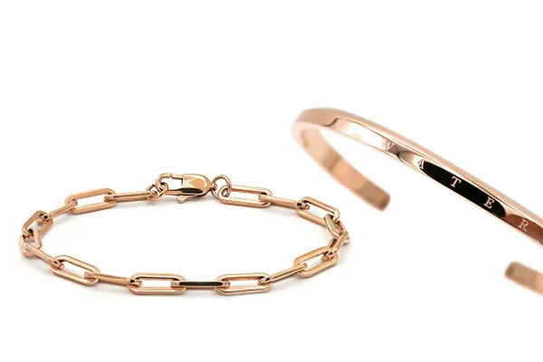 Water Cuff Bracelet Panama Pack Rose Gold