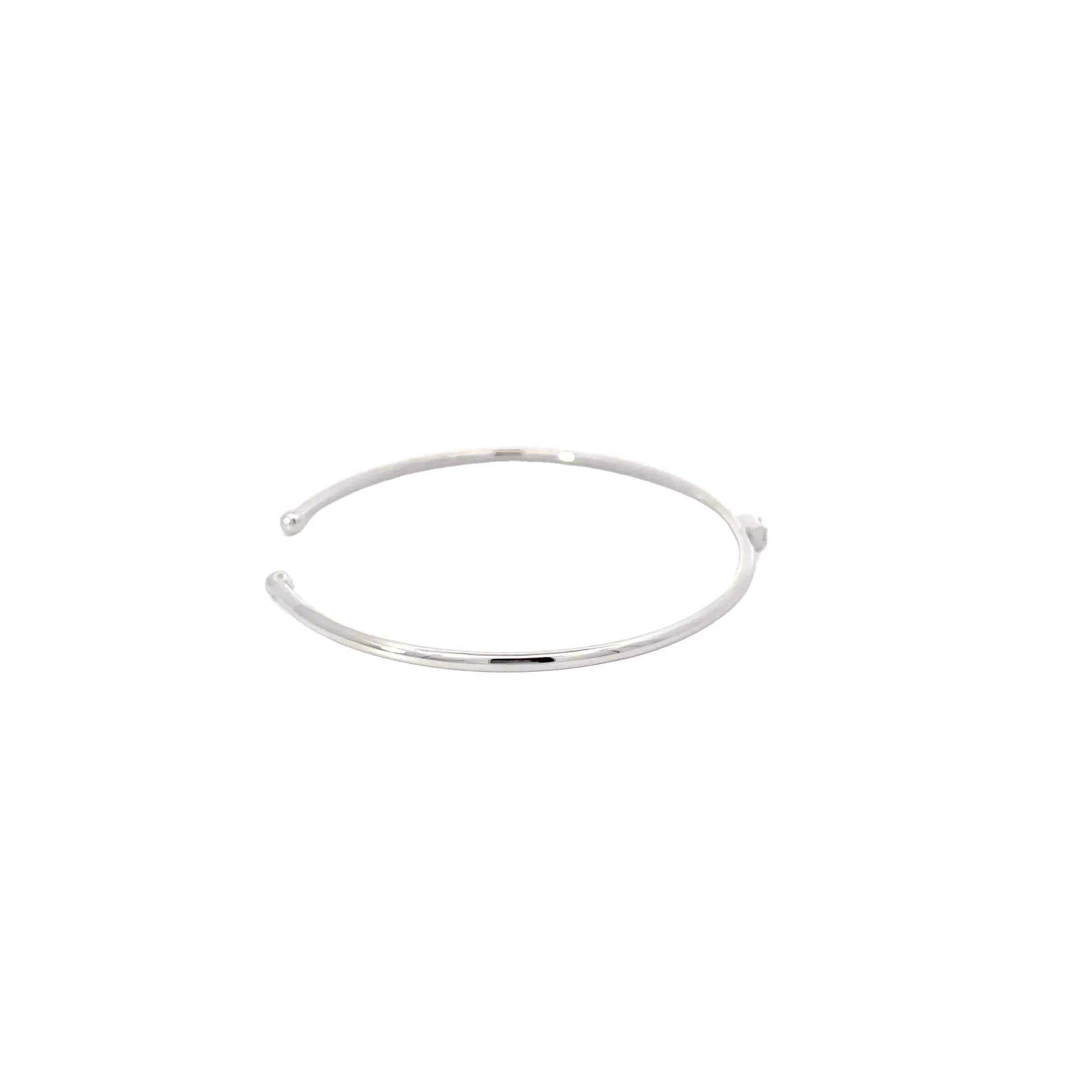 White Modern Electrum Diamond Cuff Bracelet