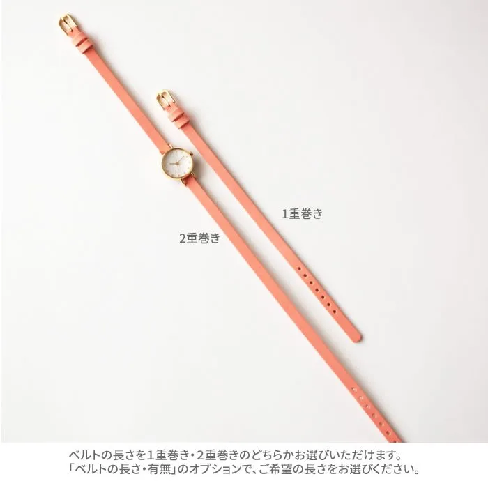 Women's Wristwatch - Coral, Japanese handmade wrist watch