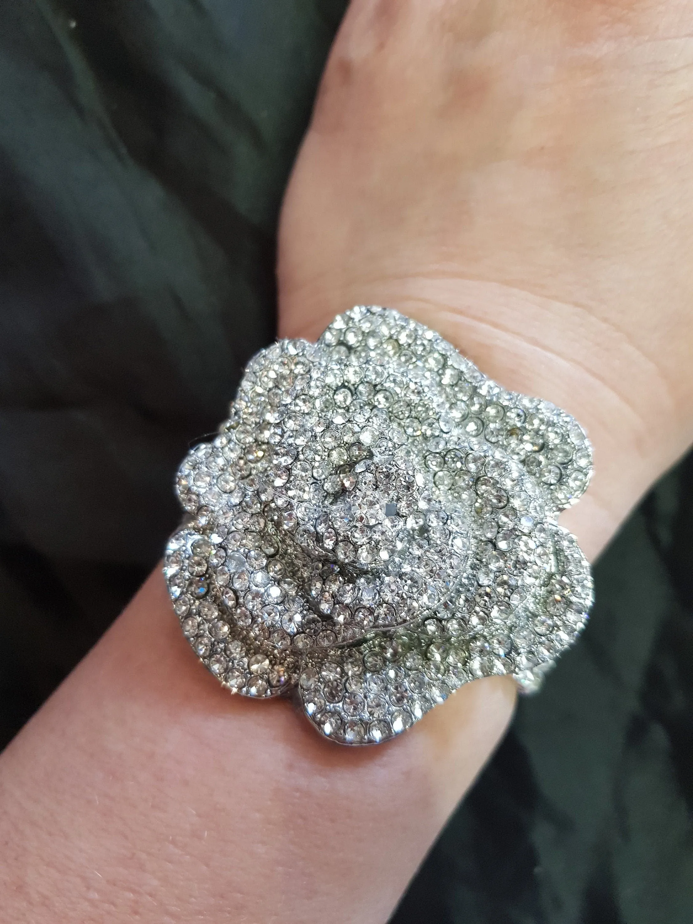 Wrist corsage  4 pieces ,Crystal Rose Wedding Cuff, bridesmaid Bracelet,  Rose gold by Crystal wedding uk